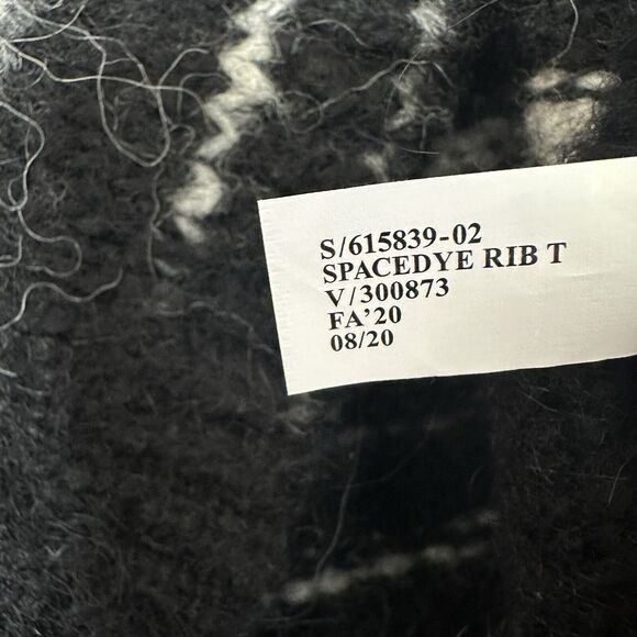 Banana Republic Sweater Women XS Space Dye Black White Alpaca Wool Chunky knit - Picture 12 of 13